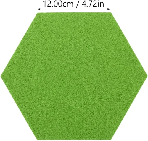 Vista 7 de MAGICLULU Paquete de 12 azulejos de pared de fieltro hexagonales, paneles acústicos para el hogar, oficina, aula