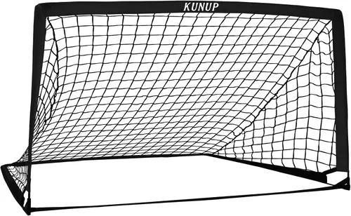 Vista 28 de Portería de fútbol portátil de 5 x 3, 6 x 4, 9 x 5 pies, para patio trasero, red de práctica de fútbol plegable con bolsa de transporte para niños