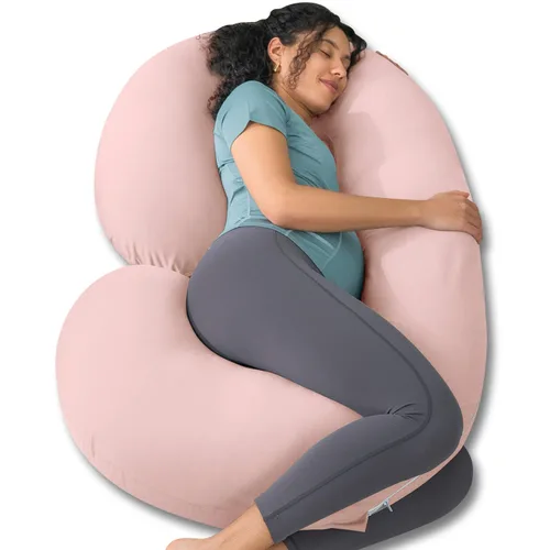 Vista 9 de INSEN Almohada de embarazo refrescante, almohada de maternidad para mujeres embarazadas (azul refrescante)