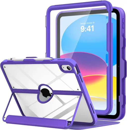 Vista 16 de MoKo Funda para iPad (A16) de 11ª/10ª generación con soporte para lápices A-Azul marino