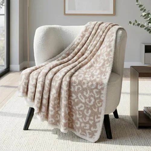 Vista 16 de PAVILIA Manta supersuave para sofá, manta mullida y acogedora de peso ligero en negro; manta de punto cálida y esponjosa para cama o sofá, 50x60