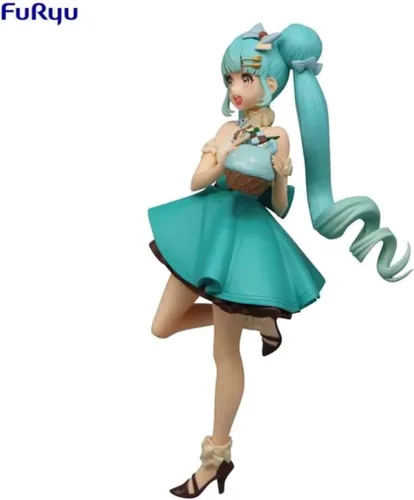 Vista 3 de Furyu Hatsune Miku: Figura de la serie Sweet Sweets de chocolate y menta, multicolor