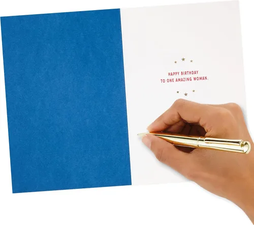 Vista 5 de Tarjeta de cumpleaños Hallmark Signature para mujeres (Wonder Woman)