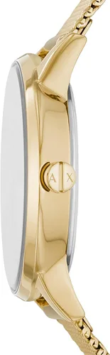 Vista 2 de Armani Exchange - Reloj de cuarzo de acero inoxidable para mujer con correa de cuero