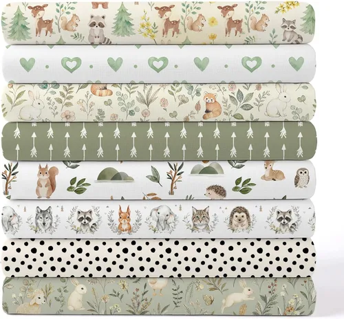 Vista 10 de Tigeen 8 paquetes de tela Fat Quarters, rosa bebé niña
