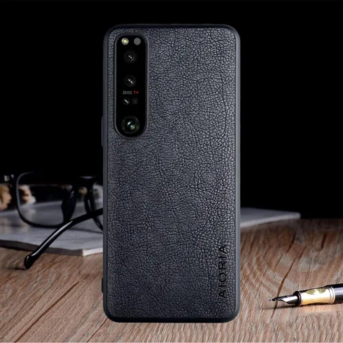 Vista 2 de AIORIA Funda protectora completa para Sony Xperia 1 IV, 6.5 pulgadas Premium PU Leather Cover Retro Business Design Full Protective Case para Sony