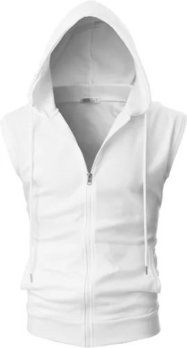 Vista 2 de Ohoo Sudadera con capucha para hombre, ajuste delgado, ligera, con cremallera