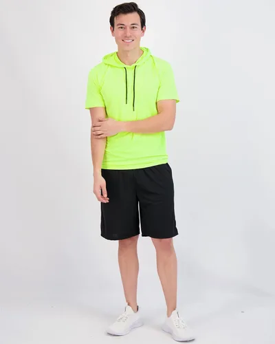 Vista 5 de Real Essentials Paquete de 3 sudadera deportiva de manga corta con capucha para hombre (disponible en tallas grandes y altas)