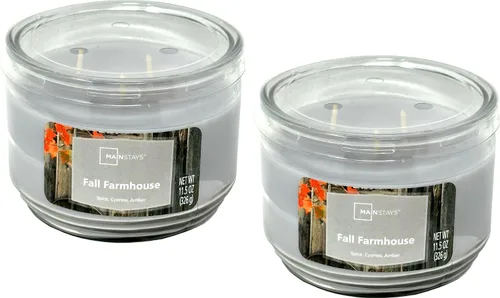 Vista 3 de Mainstays - Vela perfumada de 11.5 onzas, paquete de 2 (buñuelos de manzana)