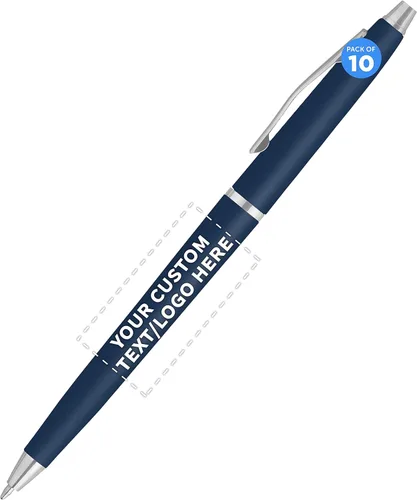 Vista 12 de DISCOUNT PROMOS Langham - Juego de 10 bolígrafos a granel, tinta negra, ideal para oficina, escuela, negocios, ferias comerciales, color verde