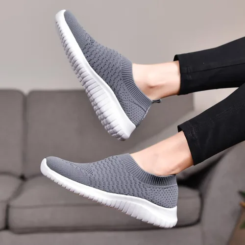 Vista 5 de Konhill - Zapato deportivo para caminar, ligero, deportivo, informal, para gimnasio, sin cordones, para mujer
