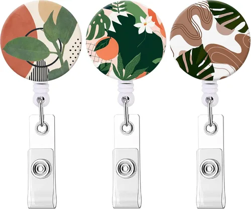 Vista 43 de Carrete retráctil para credenciales de enfermera, lindo nombre, carretes decorativos para tarjetas de identificación con clip en soportes