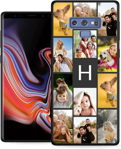 Vista 9 de Funda personalizada para Samsung Galaxy Note 9 con nombre de texto y foto - Funda suave y fina personalizable Note9 (negro)