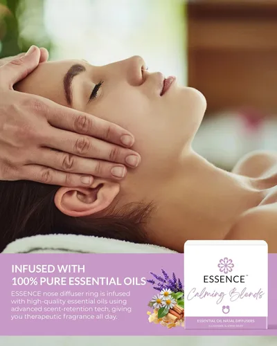 Vista 5 de HONÉ - Anillo difusor nasal de esencia relajante – Anillos nasales de silicona con aceite esencial de aromaterapia para el estrés y el apoyo