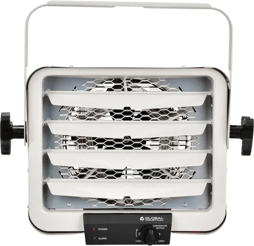 Vista 5 de Global Industrial Calentador eléctrico de unidad de garaje con termostato, Multt-Watt 1881-5000W, 240V-208V, acabado de capa epoxi gris, montaje