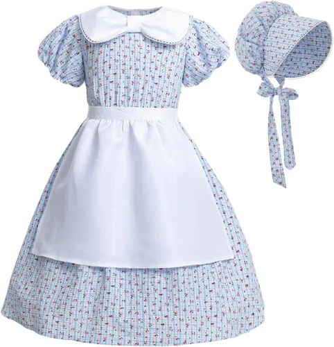 Vista 25 de Nuoqi - Vestidos de pionera para niñas, disfraz colonial
