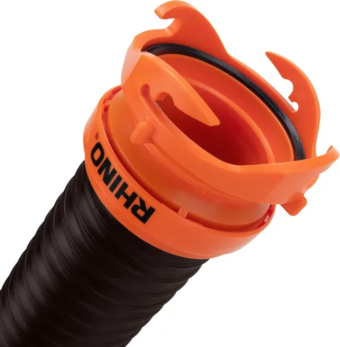 Vista 5 de Camco RhinoFLEX Kit de manguera para tanque totalizador de 3 pies - Incluye codo transparente de 90 grados, manguera de drenaje y 2 tapas