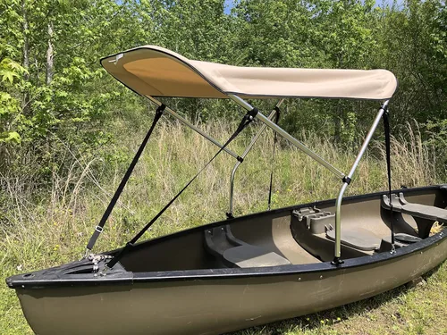 Vista 2 de Cypress Rowe Outfitters Parasol para canoa/kayak beige de 3' x 6