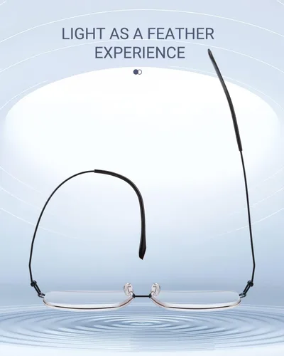 Vista 4 de TERAISE Ultra Light Reading Glasses Men Women Blue Light Blocking Readers Comfortable Screwless Computer Eyeglasses