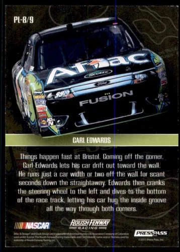 Vista 2 de Press Pass 2012 - La línea preferida #PL-8 Carl Edwards