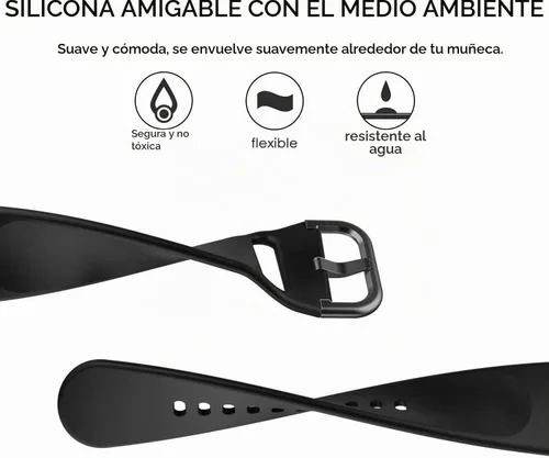 Vista 3 de E ECSEM Correas compatibles con iTech Fusion 2/iTech Fusion 2R, correas de repuesto clásicas de silicona suave, ligera, transpirable, ajuste rápido