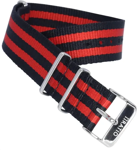 Vista 2 de Correas de reloj de poliéster, estilo Bond, banderas nacionales militares, diseño de banderas, correas de reloj de poliéster para hombres y mujeres