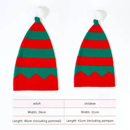 Vista 27 de 2 gorros de punto de Navidad para padres e hijos, gorro de Papá Noel para adultos, bebés, invierno, cálido, gorro de calavera para fiestas