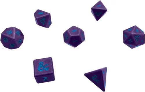 Vista 4 de Ultra PRO - Juego de 7 dados RPG Underdark para Phandelver y abajo: El obelisco destrozado para mazmorras y dragones, dados poliédricos
