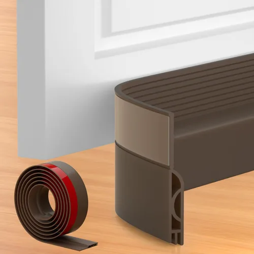 Vista 13 de Tope de Corriente de Puerta, Barrido de Puerta Ajustable para la Parte Inferior de la Puerta, Relleno de Espacio Bajo la Puerta para Puertas Negro
