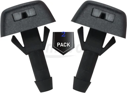 Vista 4 de 2 piezas de repuesto de boquilla de limpiaparabrisas para Volvo. OEM: 30655605, 7845009010. Negro