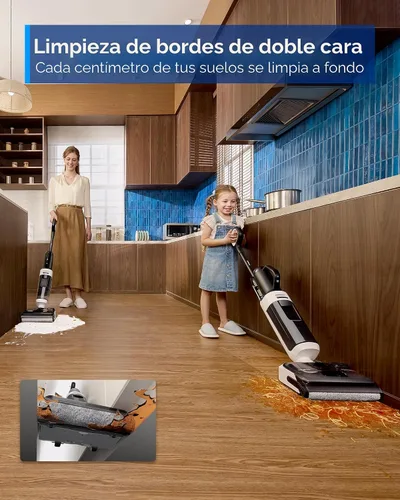Vista 6 de Tineco - Aspiradoras en seco y húmedo, limpiador y trapeador de suelo Floor One Switch i5 Stretch Breeze 2 en 1, aspiradora inalámbrica