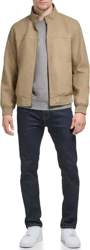 Vista 2 de Tommy Hilfiger Chaqueta bomber de piel sintética para hombre