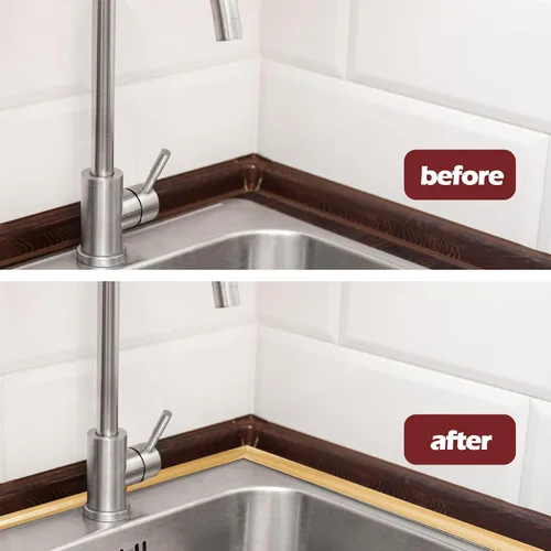 Vista 4 de Moldura de pared autoadhesiva de 33 x 0.8 pulgadas, protector de esquina de pared y protector de borde interior exterior para decoración del hogar