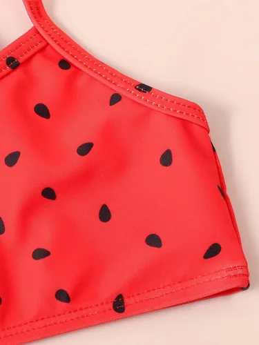 Vista 3 de SHENHE Traje de baño de 3 piezas para niña con bonito teñido anudado con kimono