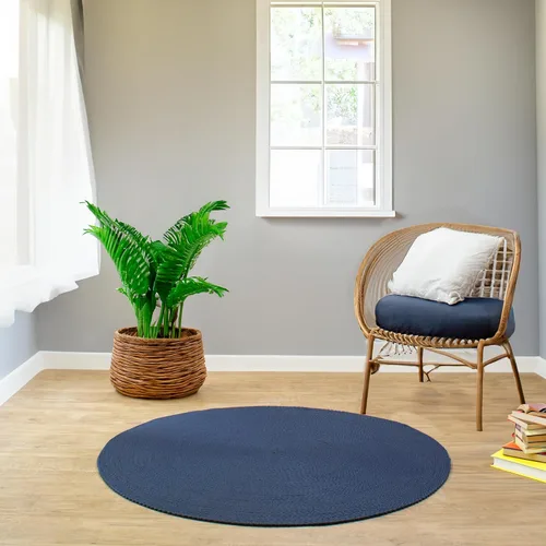 Vista 32 de Super Area Rugs Alfombra trenzada gris pequeña para puerta – Tejido lavable para fregadero de cocina, tapete gris sólido, ovalado, 20 x 30 pulgadas
