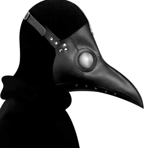 Vista 7 de Máscara de Doctor Máscara Steampunk Bird Beak Máscara de Fiesta de Mascarada Negro