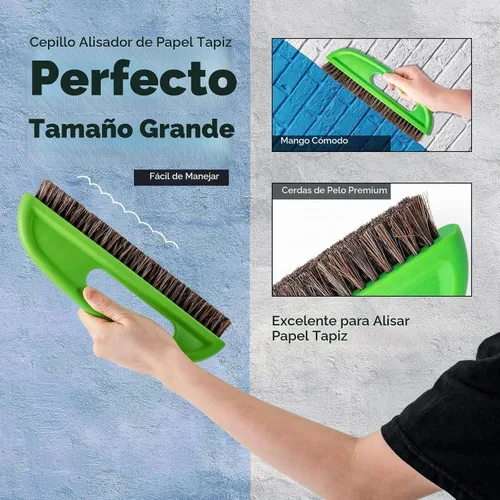 Vista 3 de Kit de herramientas profesionales para papel pintado FOSHIO, incluyendo cepillo alisador, rodillo de costuras, cepillo aplicador de pasta 03 Kit