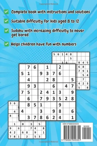 Vista 2 de Sudoku for Kids Ages 8-12 over 200 Fun Sudoku Puzzles with Increasing Difficulty and Solutions 9x9 Grids, Large Print, Made for Children Levels