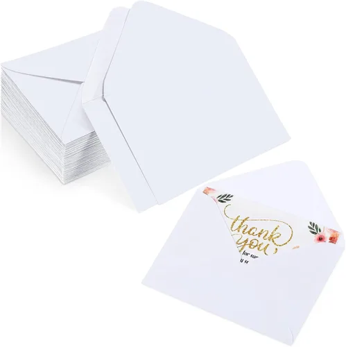 Vista 14 de Yahenda 200 unidades de sobres negros mini para tarjetas de regalo a granel, sobres pequeños de bolsillo para bodas, fundas para tarjetas de regalo