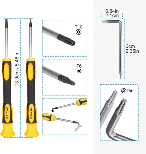 Vista 6 de Destornillador Triwing para Nintendo de Keten kit de herramientas de reparación profesional destornillador triwing para Nintendo New 3DS y Nintendo