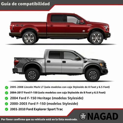 Vista 3 de Anclajes de amarre para ganchos de amarre Ford 2000-2017 Compatible con F-150 Styleside 2004-2017 Compatible con Explorer Sport Trac 2001-2010