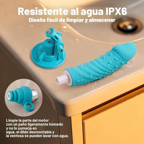 Vista 9 de MOMONII Control de aplicación de la máquina de los juguetes sexuales del Turquesa