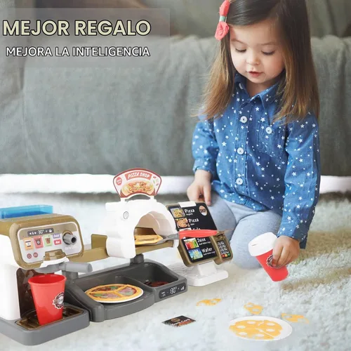 Vista 7 de deAO Juego de pizza para fiestas de cocina, alimentos para niños pequeños