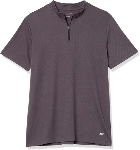 Vista 6 de Tienda Essentials Camisa Performance Soft Tech de manga corta con cremallera corta para hombre