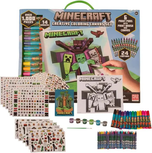 Vista 14 de Innovative Designs Cocomelon - Set de pintura y actividades creativas con lienzo para colorear para niños, más de 1000 piezas