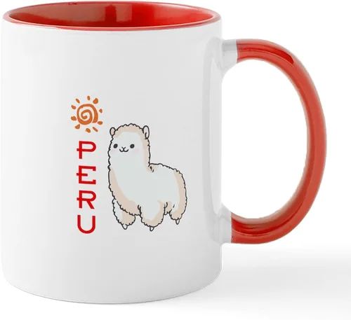 Vista 16 de CafePress 100% Alpaca Mugs Taza de café de cerámica de 11 oz (11.0 fl oz)