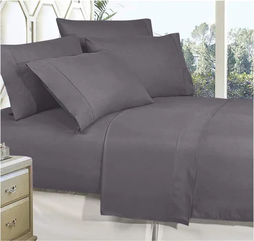 Vista 34 de CELINE LINEN Juego de sábanas de microfibra de 4 piezas prémium de calidad hotelera 1800, resistente a las arrugas - Ropa de cama de lujo ultra