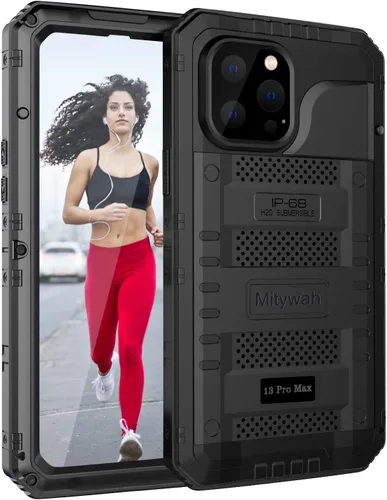 Vista 57 de Mitywah Funda impermeable para iPhone 7/iPhone 8 / iPhone SE 2020, funda de metal resistente de grado militar, protección de cuerpo completo