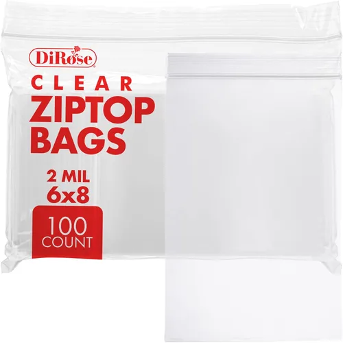 Vista 19 de Dirose Bolsas de polietileno transparentes con cierre de 4 x 5 pulgadas, paquete de 100, 2 mil de grosor, bolsas de plástico resellables