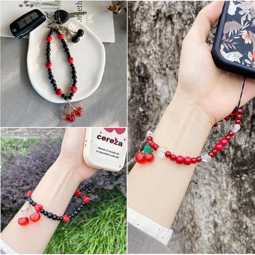 Vista 5 de Correa Colgante para Teléfono Bonita Correa de Teléfono Correa de Muñeca Pulsera Accesorios para Cámara Digital, Llavero, Bolsa